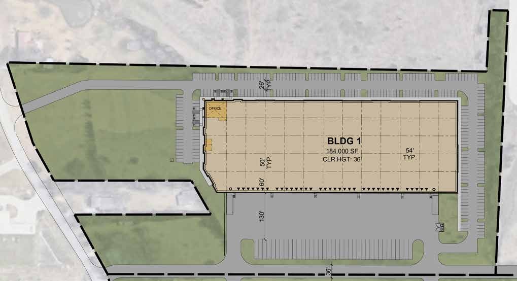 Building 1 site plan — 350 Long Creek Rd, Sunnyvale, TX